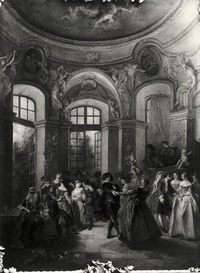 Danza in un padiglione, c.1719-23 da Nicolas Lancret